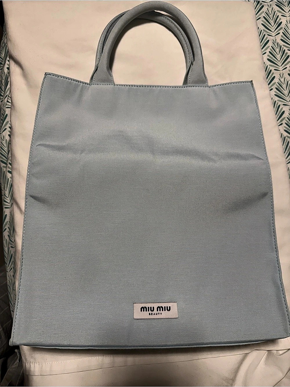 Miu Mui Blue Tote Bag